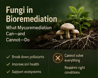 Fungi in Bioremediation: What Mycoremediation Can—and Cannot—Do quick visual