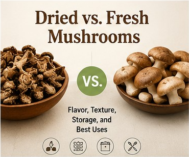 Dried vs. Fresh Mushrooms: Flavor, Texture, Storage, and Best Uses