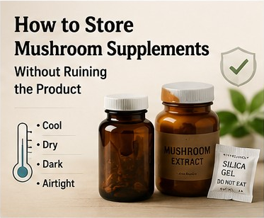 How to Store Mushroom Supplements Without Ruining the Product
