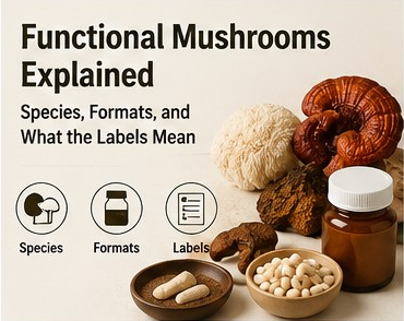 Functional Mushrooms Explained: Species, Formats, and What the Labels Mean