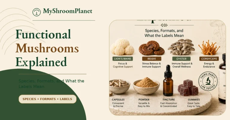 Functional Mushrooms Explained: Species, Formats, and What the Labels Mean